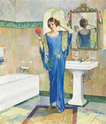 ROY F. SPRETER (1899-1967)	 Woman at toilette. Standard Sanitary Co. advertisement.